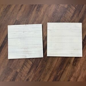 Rustic White Wooden Wall Art Set